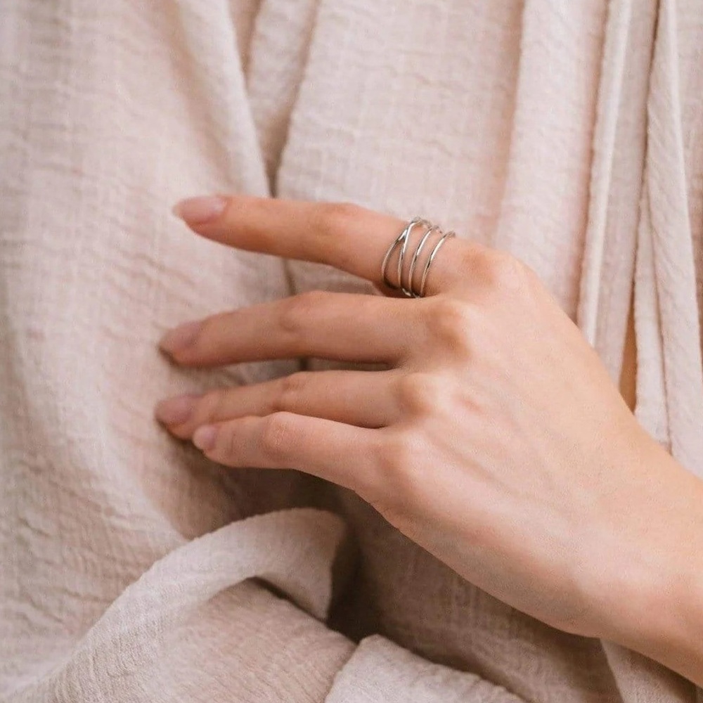 NWT Silver Orbit Ring in Open Sizing